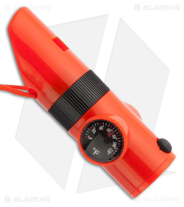 NDūR 7-in-1 Survival Whistle, Orange - - 23035