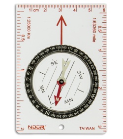 NDUR Small Map Compass w/ Base Plate 51510