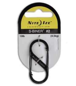 Nite Ize S-Biner #2 Stainless Steel Double Clip Carabiner (Black)