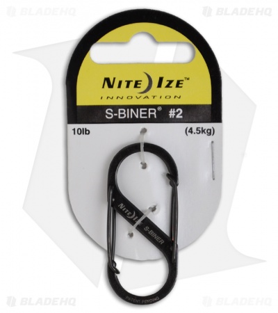 Nite Ize S-Biner #2 Stainless Steel Double Clip Carabiner (Black)