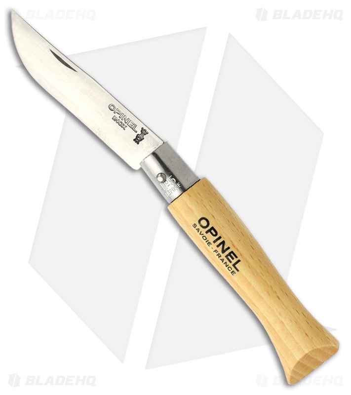 Opinel Knives Stainless Steel Folding Knife Beechwood Handles (Set of 10)