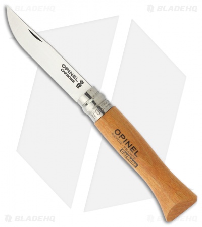 Opinel Knives Stainless Steel Folding Knife Beechwood Handles (Set of 10)