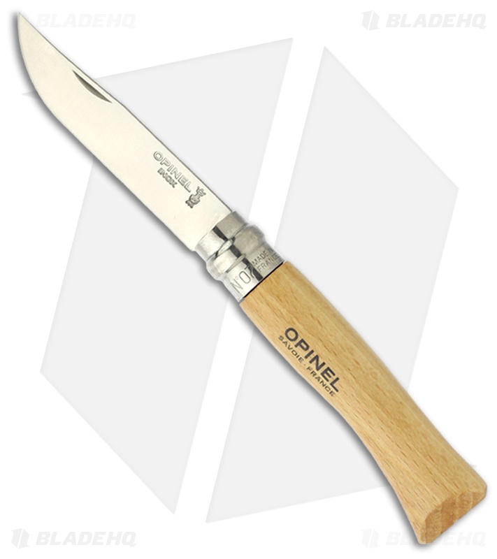 Opinel Knives Stainless Steel Folding Knife Beechwood Handles (Set of 10)