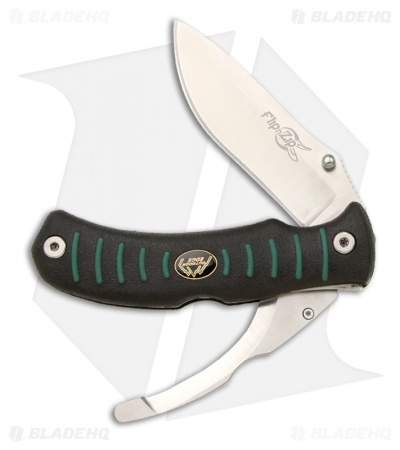 Outdoor Edge Flip n' Zip Lockback Double Blade Black Folding Knife (3.5" Satin)