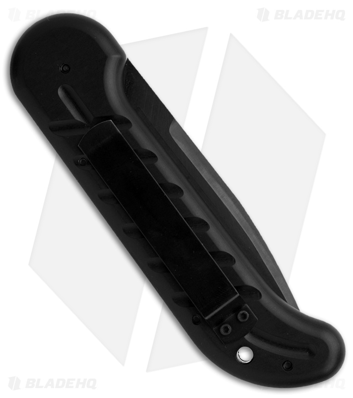 Ox Forge Original Black Automatic Knife (3.75" Black Serr) BLKS-2011