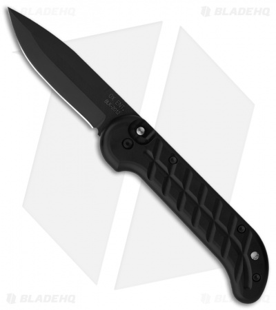 Ox Forge Original Black Automatic Knife (3.75" Black Plain) BLK-2012