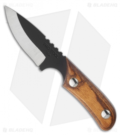 Pro Tool Hunt Utility Fixed Blade Knife (3" Black Plain)