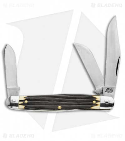 Queen Cutlery Work Horse Large Stockman 4" Winterbottom Jigged Bone 9