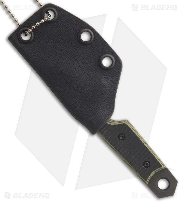 Sam Eddleman Tanto Dashi Neck Knife Stacked CF/G-10 Fixed Blade (2