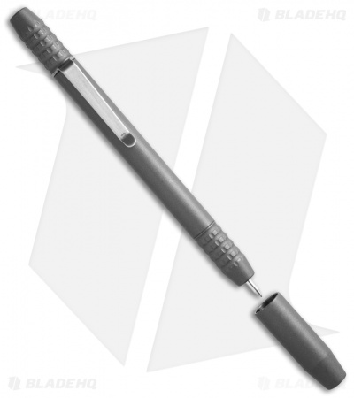 Ti2 Design TechLiner Shorty Titanium Pen w/ Clip - Tumbled TTTS-C