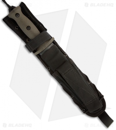 Treeman Knives Combat Dagger D/E Fixed Blade Knife Green Micarta (8" Plain)
