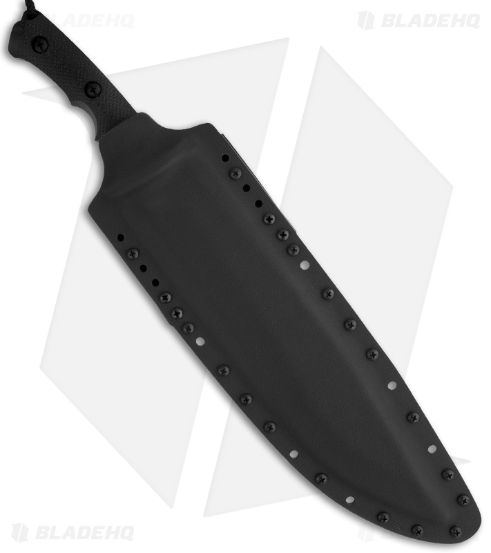 Treeman Knives Combat Machete Fixed Blade Knife (12" Black Plain)
