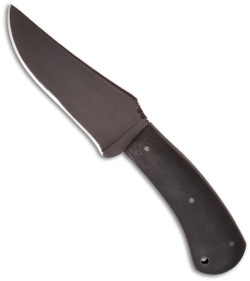 Winkler Knives Belt Knife Fixed Blade Black Canvas Laminate (4.75" Caswell)