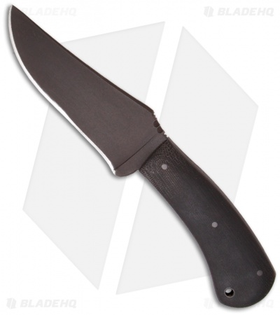 Winkler Knives Belt Knife Fixed Blade Black Canvas Laminate (4.75" Caswell)