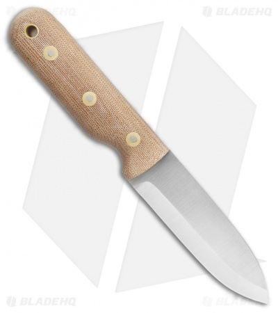 Battle Horse Knives Bushcrafter Fixed Blade Knife Natural Micarta (4" Satin)