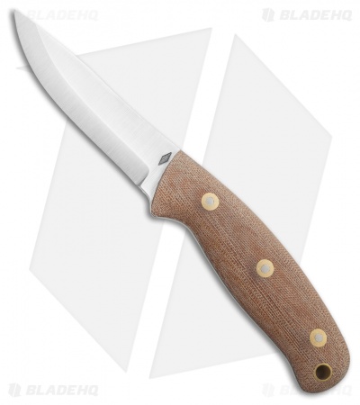 Battle Horse Knives Feather Stick Fixed Blade Knife Nat. Micarta (4" Satin) BHK