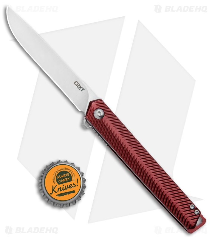 CRKT Ken Onion Stylus - Spring Assist Fliipper Knife | Maroon