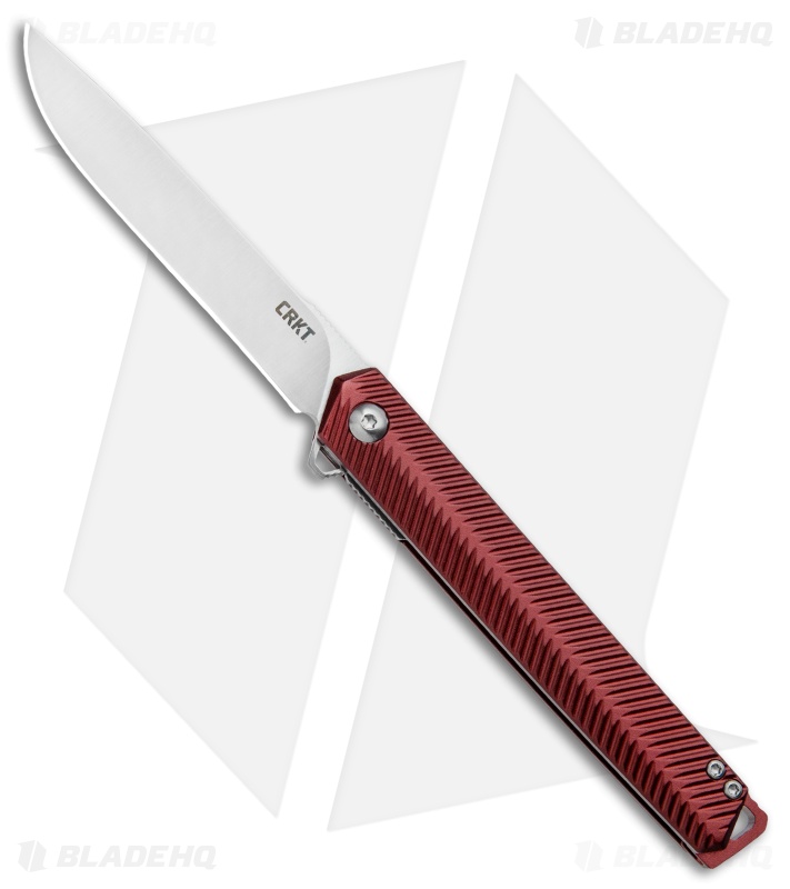 CRKT Ken Onion Stylus - Spring Assist Fliipper Knife | Maroon