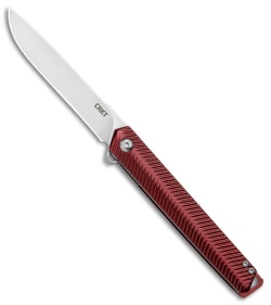 CRKT Ken Onion Stylus Spring Assisted Flipper Knife Maroon (3.1&quot; Satin) K820BXP | 135955