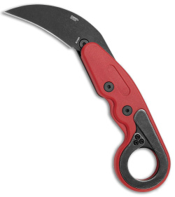 CRKT Provoke Kinematic Morphing Karambit Knife Red (2.47" Black Stonewash)