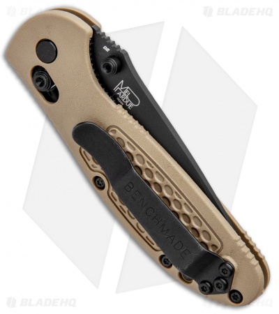 Benchmade Mini Griptilian AXIS Lock Knife Sand (2.91" Black Serr)  D2