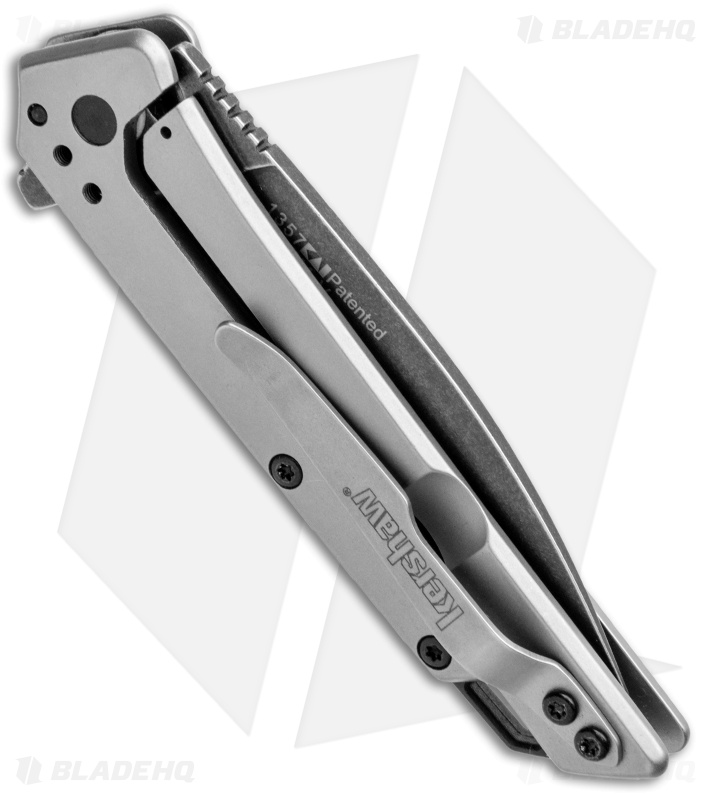 Kershaw Wilden Assisted Opening Knife Stainless Steel (3" Black Stonewash)