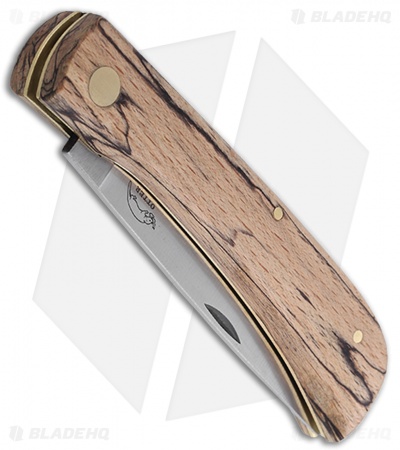 OTTER-Messer Hippekniep Large Slip Joint Knife Ice Beech Wood (3.37" Satin)