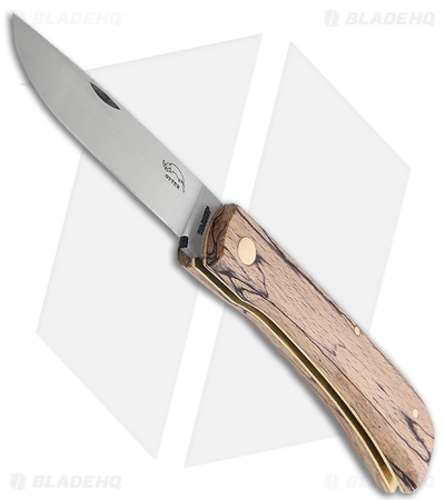 OTTER-Messer Hippekniep Large Slip Joint Knife Ice Beech Wood (3.37" Satin)