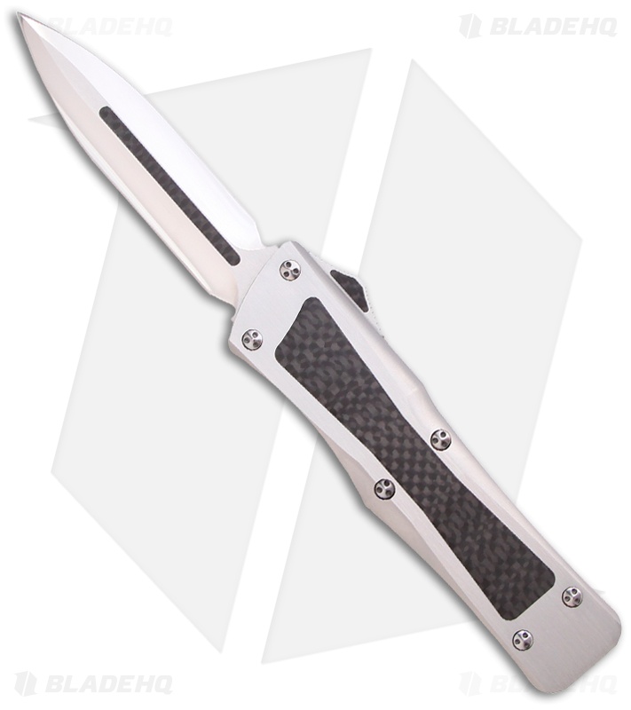 Custom Microtech Stainless Steel Combat Troodon OTF D/E Knife (3.8" Polish)