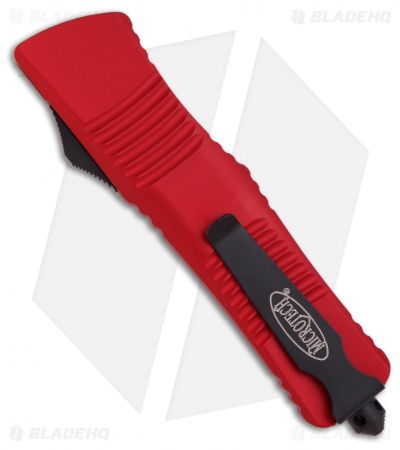 Microtech Red Combat Troodon OTF D/E Knife (3.8" Black Serr) 142-2RD LTD