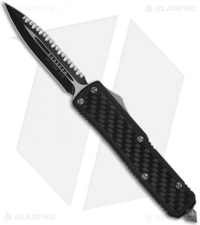 Microtech Daytona D/A OTF D/E Knife w/ Carbon Fiber (3.25" Black Full Ser) 126-3