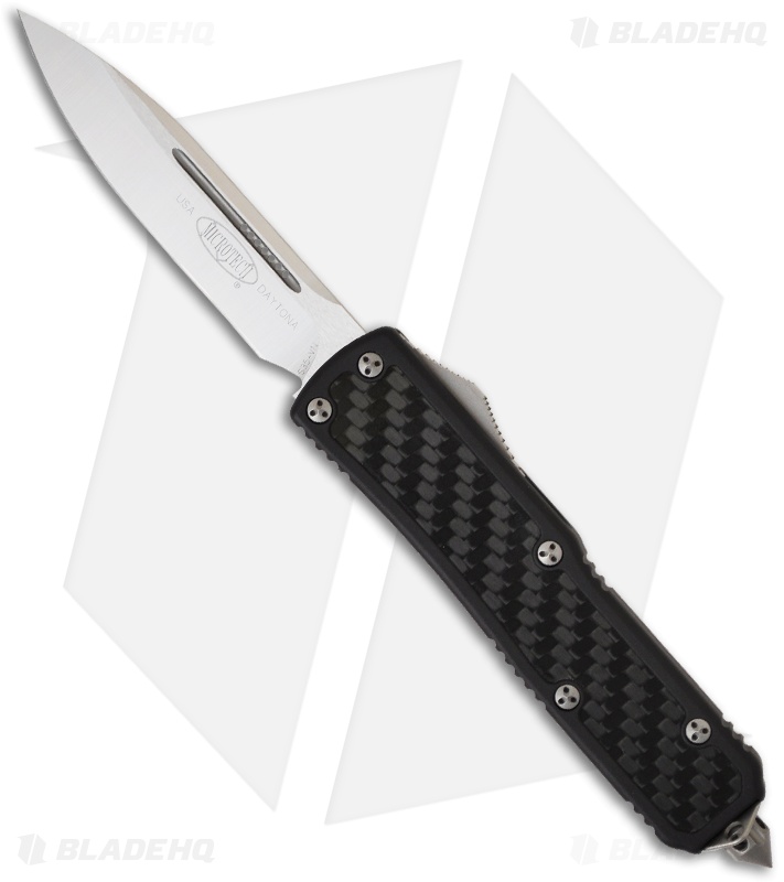 Microtech Daytona D/A OTF Knife w/ Carbon Fiber (3.25" Satin Plain) 146-4