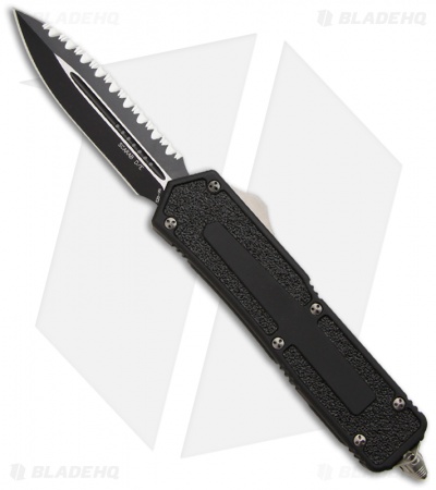 Microtech Scarab D/E OTF Automatic Knife (3.5" Black Full Serr) 175-3