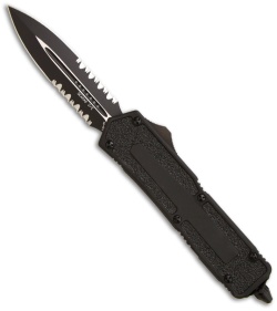 Microtech Tactical Scarab D/E OTF Automatic Knife (3.5" Black Serr) 175-2T