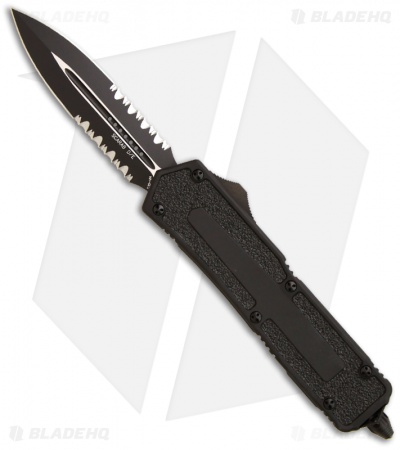 Microtech Tactical Scarab D/E OTF Automatic Knife (3.5" Black Serr) 175-2T