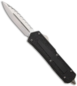 Microtech Scarab D/E OTF Automatic Knife (3.5" Stonewash Full Serr) 175-12