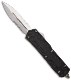 Microtech Scarab D/E OTF Automatic Knife (3.5" Stonewash Serr) 175-11