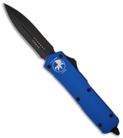 Microtech Scarab OTF Knife Blue Executive Dagger (Black PLN) 109-1BL