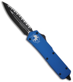 Microtech Scarab OTF Knife Blue Executive Dagger (Two-Tone FULL SER) 109-3BL