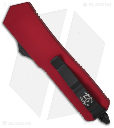 Microtech Scarab Executive Red OTF D/E Dagger Knife (Two-Tone SER) 109-2RD