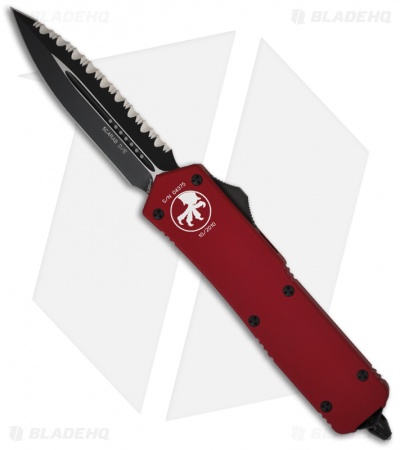 Microtech Scarab Executive Red OTF D/E Dagger Knife (Two-Tone FULL SER) 109-3RD