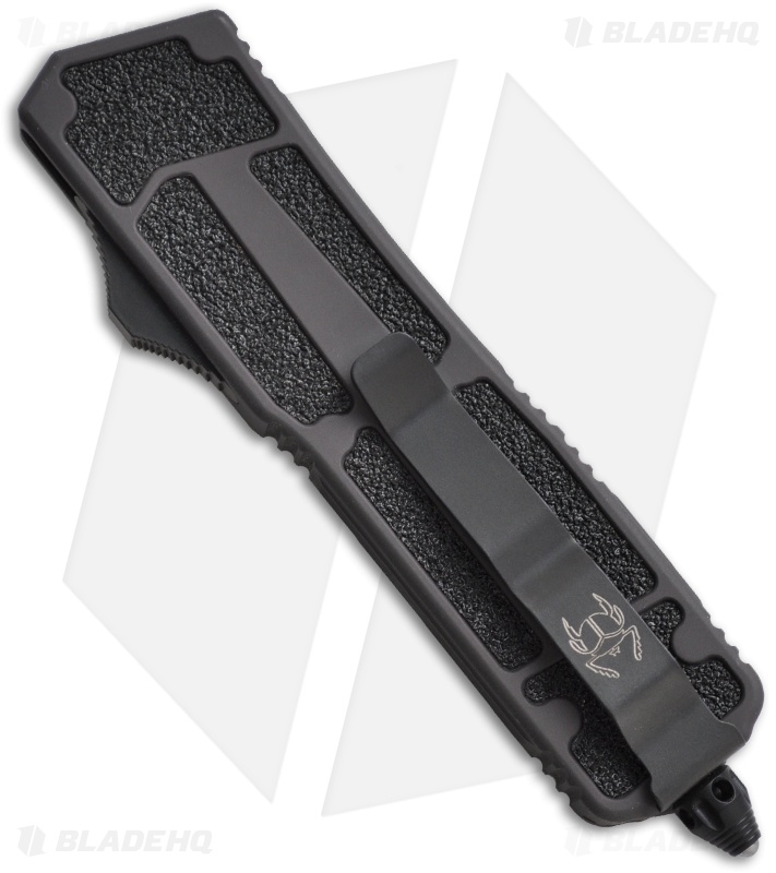 Microtech Scarab Gray Knife S/E OTF Automatic (3.5" Black Plain) 2009 Model