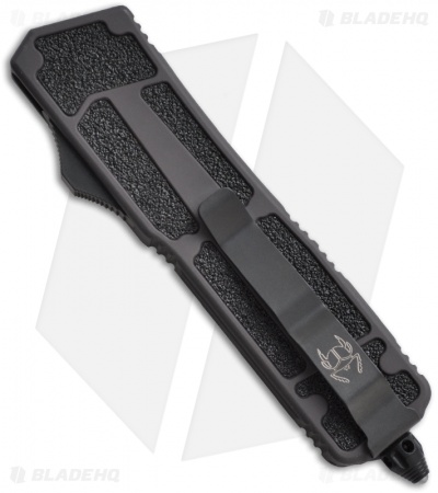 Microtech Scarab Gray Knife S/E OTF Automatic (3.5" Black Plain) 2009 Model