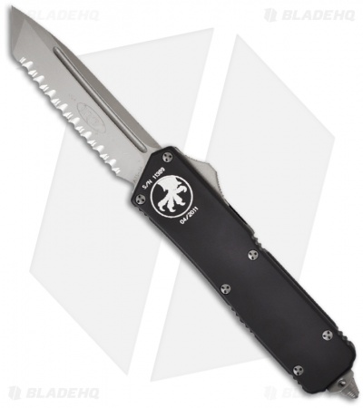 Microtech Scarab Executive OTF Knife Automatic D/A Tanto (3.5" Bead Serr) 108-9