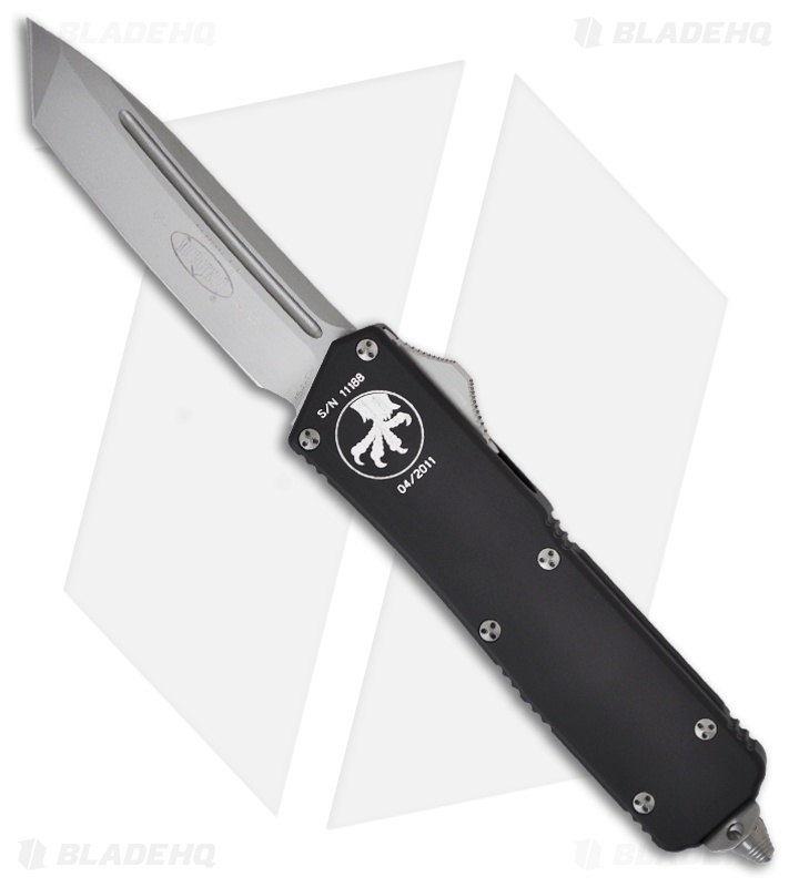 Microtech Scarab Executive OTF Knife Automatic D/A Tanto (3.5" Bead Plain) 108-7
