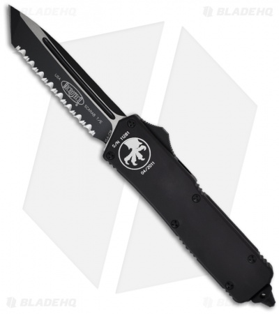 Microtech Scarab Executive Tactical OTF Tanto Knife (3.5" Black Serr) 108-3T