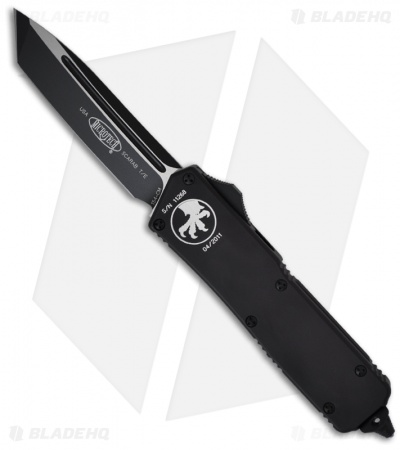 Microtech Scarab Executive Tactical OTF Tanto Knife (3.5" Black Plain) 108-1T