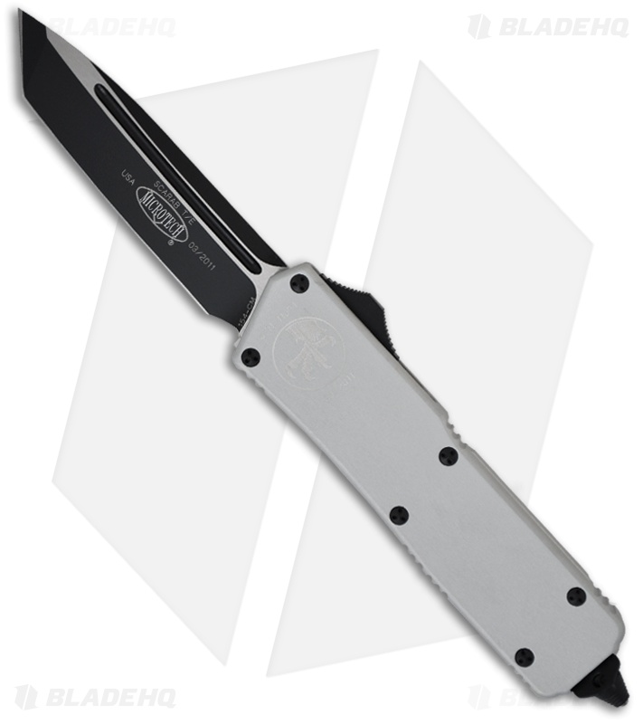 Microtech Scarab Executive Silver OTF Tanto Knife (3.5