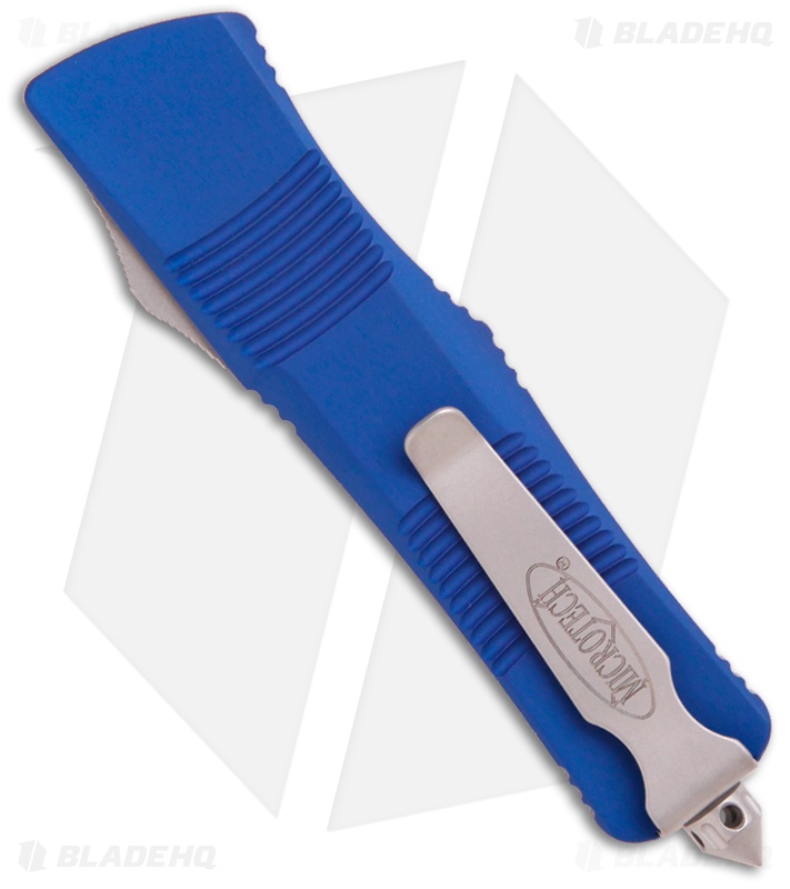 Microtech Blue Troodon D/E OTF Automatic Knife (3" Bead Blast Serr) 138-8BL