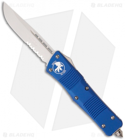 Microtech Blue Troodon S/E OTF Automatic Knife (3" Bead Blast Serr) 139-8BL